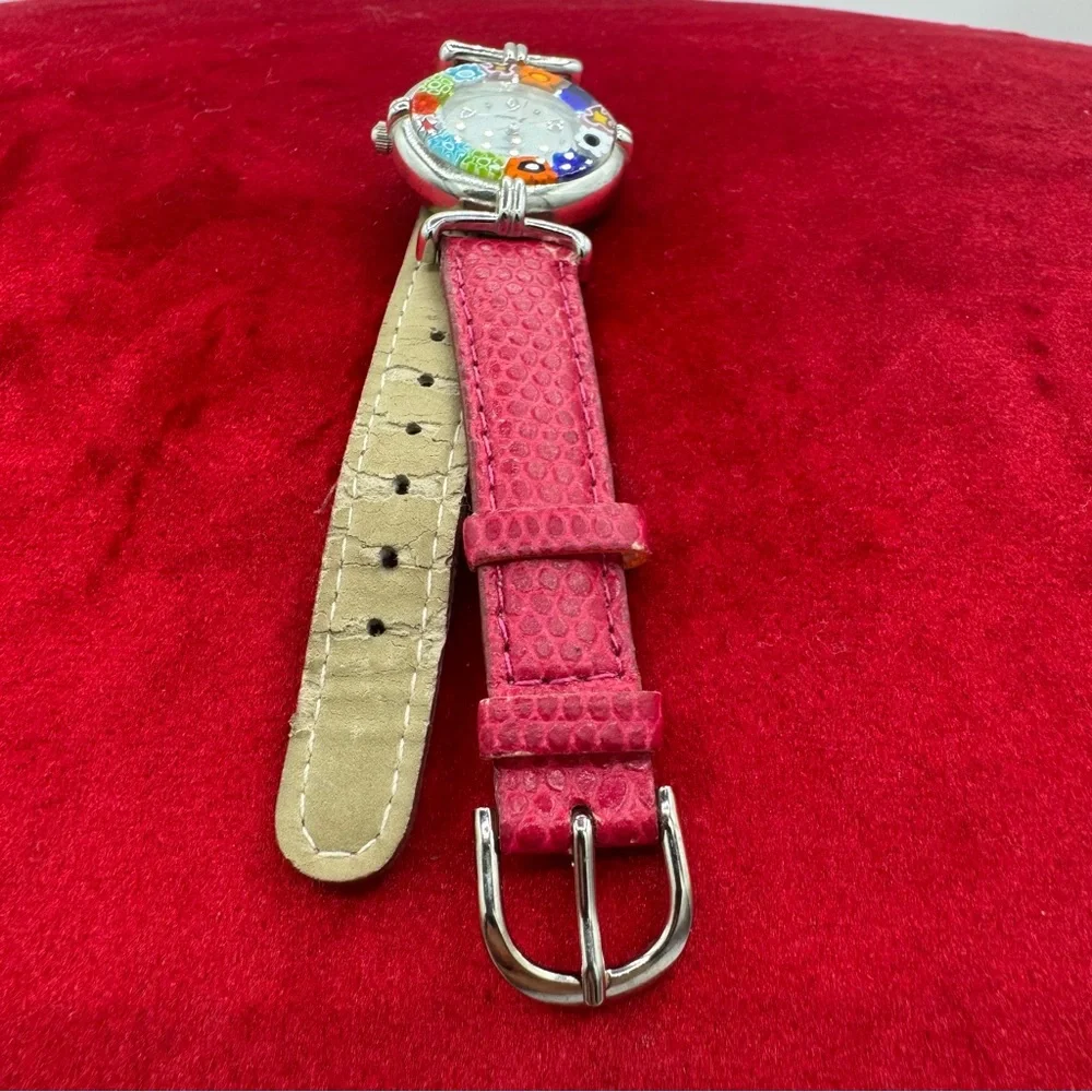 Vintage Murano Glass Millefiori Women’s Quartz‎ Watch Italian Art Glass Dial